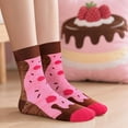 thumbnail image 4 of Funny Raspberry Cake Cupcake Socks for Women Ladies Teen Girls-Unique Gag Gifts Ideas Fun Novelty Cute Funky Food Socks-Birthday Valentines Mothers Day Gifts for Mom Sister Christmas Stocking Stuffer, 4 of 7