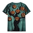 thumbnail image 2 of Mifsaly Halloween Tops for Women 2026 Spooky Witch Graphic T-Shirt Short Sleeve Crewneck Casual Fall Tees Multicolor,XL, 2 of 4
