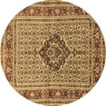 thumbnail image 1 of Ahgly Company Indoor Round Medallion Brown Traditional Area Rugs, 6' Round, 1 of 4