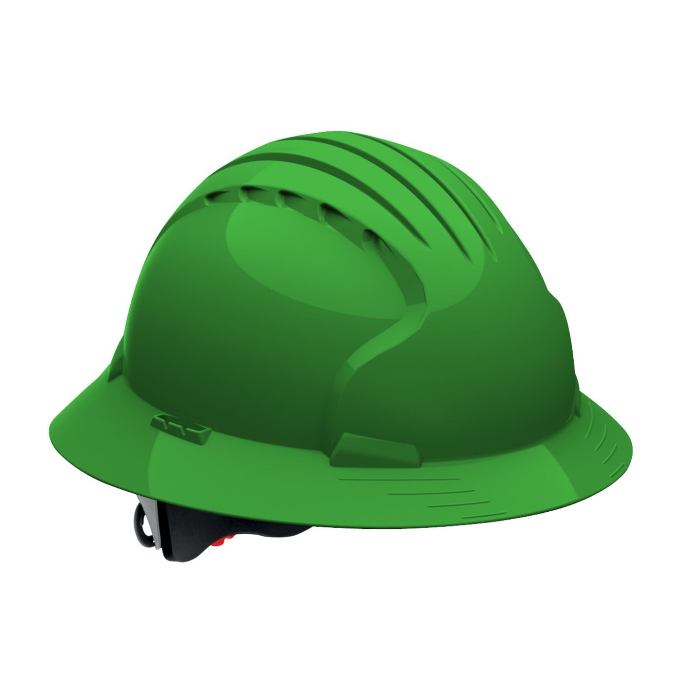 Evolution Deluxe 6161 Full Brim Hard Hat with HDPE Shell, 6-Point Polyester Suspension and Wheel Ratchet Adjustment