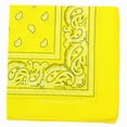 thumbnail image 2 of 12Pcs Bandanas 100% Cotton Double Sided Paisley Print Head Wrap Scarf Headband Yellow, 2 of 5