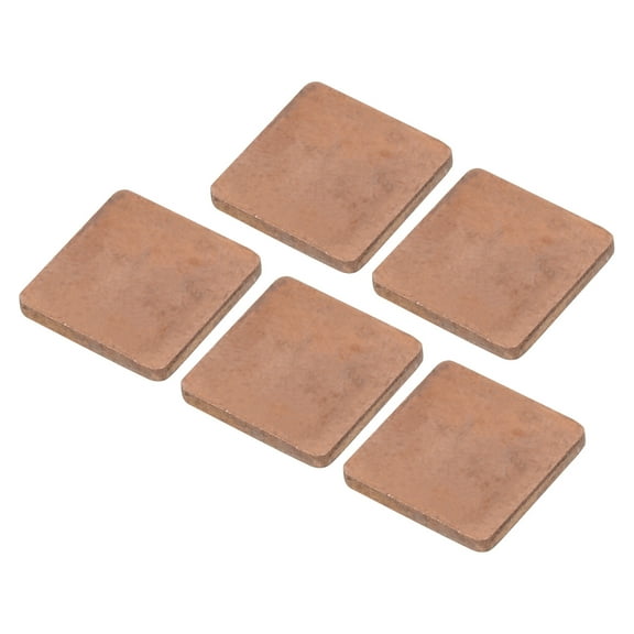 Heatsink Copper Sheet Shim 2mm Thickness 15 x 15mm Pad with Thermal Conductive Adhesive Tapes for Computer CPU 5 Set