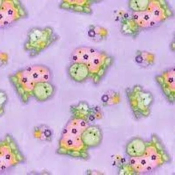 Handmade Sheets or Pillow Cover Turtles Purple Flannel