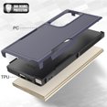 thumbnail image 3 of for Samsung Galaxy S24 Ultra Back Case, Luxury Ultra Slim PC + TPU Double-Layer Anti-Fall Shockproof Drop Protective Lightweight 2 In 1 Phone Case Cover for Samsung Galaxy S24 Ultra, Darkblue, 3 of 5