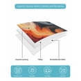 thumbnail image 5 of Quilts Twin Size, Burnt Orange Black Abstract Art Soft Comforter Bedding Set for Bed, Modern Art White Lightweight Quilted Bedspread with Pillow Cover(2 Pieces) for All Season, 68x86 Inch, 5 of 6