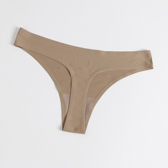 TrowBridge-bragas lisas y sencillas para mujer, Tanga Sexy sin costuras, ropa interior para chica, lencería amigable con la piel, ropa interior de satén de seda