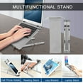 thumbnail image 4 of Zootealy Laptop Stand Adjustable Portable Computer Riser Tablet Elevator for Desk Cooling Aluminum Ventilated Notebook Holder Compatible with 10-17in PC Fully Collapsible, 4 of 8