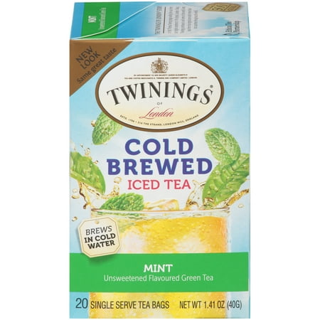 (6 Boxes) Twinings of London Green Tea with Mint Tea Bags, 20