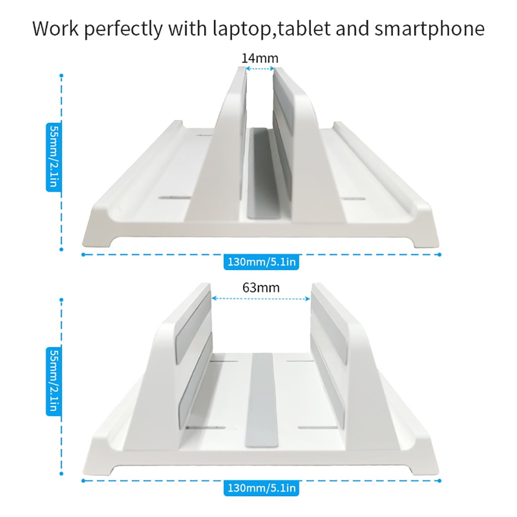 Vertical Laptop Stand Holder Desktop Stand with Adjustable Dock Fits All Laptops
