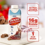 BOOST Glucose Control Nutritional Drink Protein Shakes, Rich Chocolate, 8 fl oz, 6 Pack