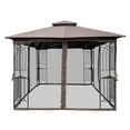 thumbnail image 2 of YANSHE 10x10 Outdoor Gazebo, Metal Patio Gazebo, Outdoor Canopies With Roofs, Mosquito Netting, Ventilation Double Layered Roof For Garden Lawn, 2 of 8