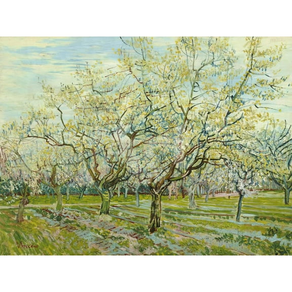 The White Orchard, 1888, Botanical Scenic Seasons Unframed Giclee Print Wall Art by Vincent van Gogh Sold by ArtCom