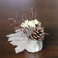 thumbnail image 7 of Fall Decorations, Autumn Pumpkin Decorative Ornament Fall Centerpiece with Faux Leaves & 2.36in Tall Ideal For Home Decoration for Home Desk Office Party Fall Decor, 7 of 7