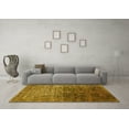 thumbnail image 3 of Ahgly Company Machine Washable Indoor Rectangle Oriental Yellow Industrial Area Rugs, 5' x 7', 3 of 4