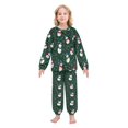 thumbnail image 2 of Fluffy Pajamas Set Fuzzy Winter Warm Pj Sets Pullover Tops and Long Pants Snowmen and Candy Canes Pattern Medium, 2 of 8
