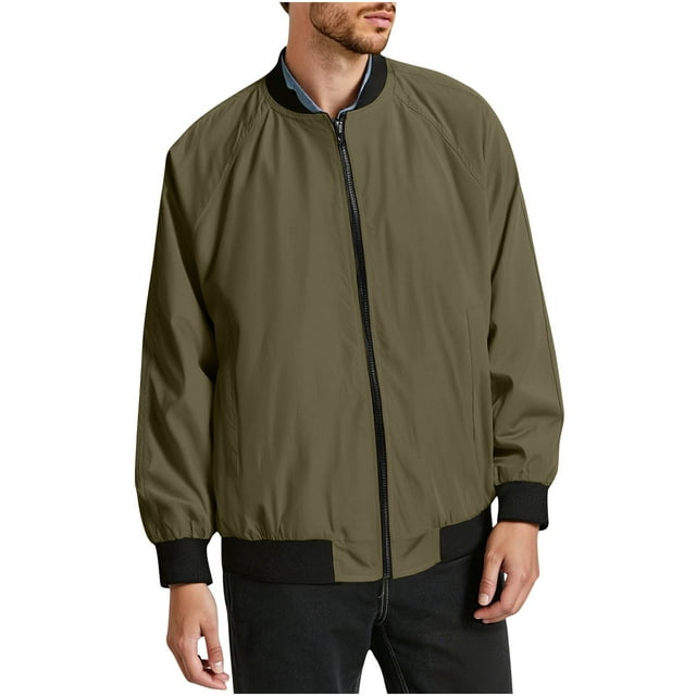 Mens Jacket Mens Coats Men's Solid Color Outdoor Climb Sport Run Pocket Zipper Raglan Sleeve Jackets Coats for Women