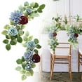 thumbnail image 2 of 2Pcs Artificial Wedding Arch Flowers Kit,Welcome Signs Decoration and Arch Flowers for Wedding,Aisle Flowers for Windows Ceremony Backdrop Decoration,Floral Swag Garland Floral Arrangement,G,20",16", 2 of 9