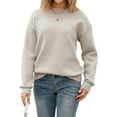 thumbnail image 2 of Women'S Long Sleeve Round Neck Pullover Sweater Bowknot Backless Knit Tops Grey S, 2 of 10