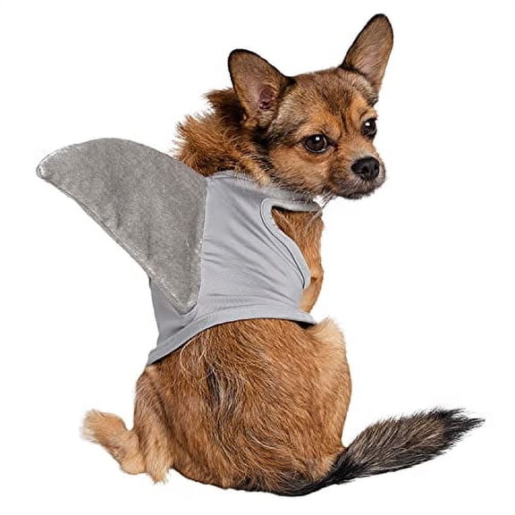Pet Krewe Dog Shark Costume | Small Pet Costume for Dogs 1st Birthday, National Cat Day & Celebrations | Halloween Outfit for Small and Large Cats & Dogs