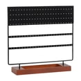 thumbnail image 1 of Estante de almacenamiento de soporte de aretes, organizador de joyas, vestidor de madera de la base de la base de joyas de joyas de joyería para el, 1 of 9