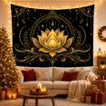 thumbnail image 3 of Floral Garden Lotus with Flower Radiant Serving Intricately, Mystical Fantasy for Space Lovers, Galaxy Room Decor, Mother'S Day Gift, Tapestry Wall Hanging for Bedroom and Dorm, 3 of 7