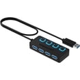 thumbnail image 2 of Concentrador SABRENT USB 3.0 de 4 puertos con interruptores de alimentación, 2 of 2