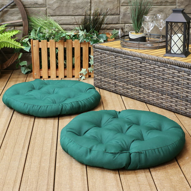 Sunnydaze Tufted Large Round Floor, Large Round Patio Chair Cushions