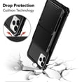 thumbnail image 5 of for iPhone 11 Pro Case Wallet with 4-Card Holder Credit ID Slot Flip Door Hidden Pocket Anti-Scratch Dual Layer Hybrid Bumper Armor Protective Hard Shell Back Cover for iPhone 11 Pro 5.8 Black, 5 of 11