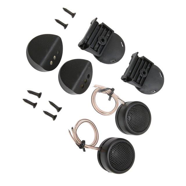 Mini Tweeters De Cúpula, Altavoz De Audio Para Automóvil Redondo Negro Universal De Alta Fidelidad, 20 KHz - 86 KHz, 2 Piezas Para Modificación