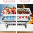 thumbnail image 6 of EVGTTI Chafing Dish Buffet Set, 8Qt 10 Pack Stainless Steel Rectangular Catering Warmer Set with Water Pan for Parties, Events, Wedding, Camping, Dinner, 6 of 8
