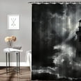 thumbnail image 2 of Pratyus Lighthouse Storm Gothic Art Printed Shower Curtain 100% Polyester Washable Bathroom Curtain with Hooks 69x72, 2 of 7