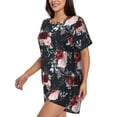 thumbnail image 2 of Lsque Watercolor Floral Women's Short-Sleeved Pajama Set - 2 Piece Soft and Lightweight Sleepwear Set-X-Large, 2 of 9