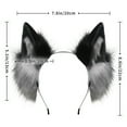 thumbnail image 2 of CuteStreet Furry Wolf Ears Headband Handmade Faux Fur Cosplay Costume Party Hairband, 2 of 5