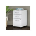 thumbnail image 3 of Bush Business Furniture FTR006WHSU 3 Drawer Mobile File Cabinet Folding Training Tables, White, 3 of 5