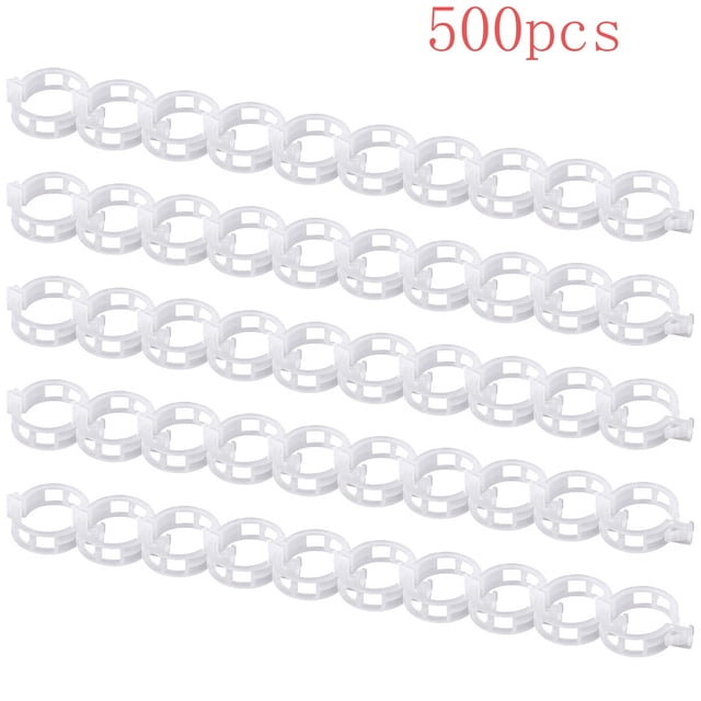 Plants Clips for Vining Plants with Soft Tether | Garden Plants Support Clips for Tomatoes Cucumbers and Vines | Reusable Plastic Vine Holders for Trellis Wire or Stake in Garden