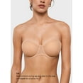 thumbnail image 2 of Women's Sheer Strapless Bras Mesh Sexy Unlined Plus Size See Through Underwire Bra, 2 of 6