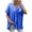 Blue, variant on Bigersell Sequin Tops Women Summer V-Neck Short Sleeve Blouses Sparkly Glitter Tees Shirts Party Tops Clubwear Women Casual Loose Blouse T-Shirt Black 3XL