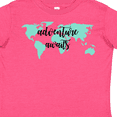 thumbnail image 4 of Inktastic Adventure Awaits Teal World Map Boys or Girls Toddler T-Shirt, 4 of 5