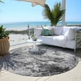 thumbnail image 6 of Addison Rugs Chantille Indoor/Outdoor Transitional Abstract Gray Washable Round Rug, 8' x 8', 6 of 6