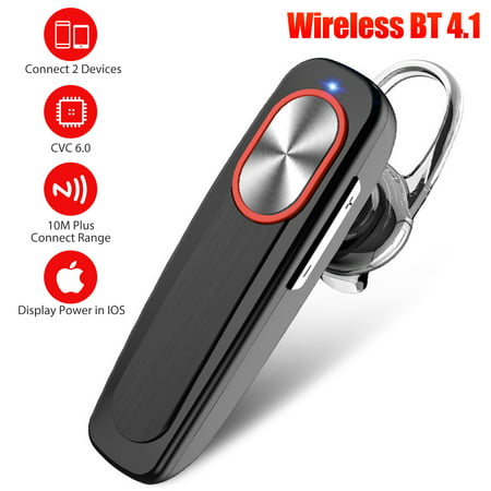 EEEKit Bluetooth Earpiece Wireless Cell Phones Headset with Mic Noise Cancelling Hands Free Earbud Car Driving Headphones Compatible with iPhone Android All Smart Cell Phone (36 Hours Talk