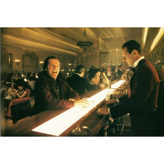 Jack Nicholson and Joe Turkel in The Shining in bar grinning 24x36 Poster