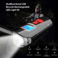 thumbnail image 2 of Amdohai Multifunctional USB Bicycle Rechargeable LEDs Light Kit Bike Lamp Front &, 2 of 9