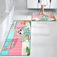thumbnail image 2 of YIMEIS Cute Cat Full-House Coverage Flannel Mat Set 19.7''*31.5''/17.7''*47.2'', Soft & Non-Slip, Multi-Use Rug for Bathroom, Bedroom & Hallway, 2 of 10