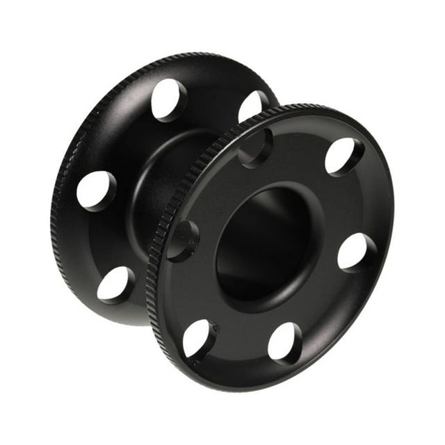 Naiovety Carrete de dedo, carrete de buceo anticorrosión, diseño de curva, fuerte resistencia a la oxidación, carretes sólidos, carretes de Deportes acuáticos Negro