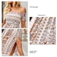 thumbnail image 5 of Vestido largo bohemio con hombros descubiertos Ticfox color albaricoque XL, 5 of 6