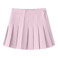 thumbnail image 1 of Faldas plisadas Prolriy para mujer, falda acampanada con cadena en la cintura para mujer, falda plisada a cuadros de cintura alta, faldas para mujer, rosa L, 1 of 3