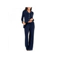 thumbnail image 2 of 2 Piece Women's V-neck Long Sleeve Trousers With Pocket Button-up Sleepwear Pajamas Suit, 2 of 6