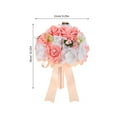 thumbnail image 2 of FOMIYES Handcrafted Bridal Bouquet with Lifelike Multi-Color Polyester Roses for Wedding Bride, 2 of 6