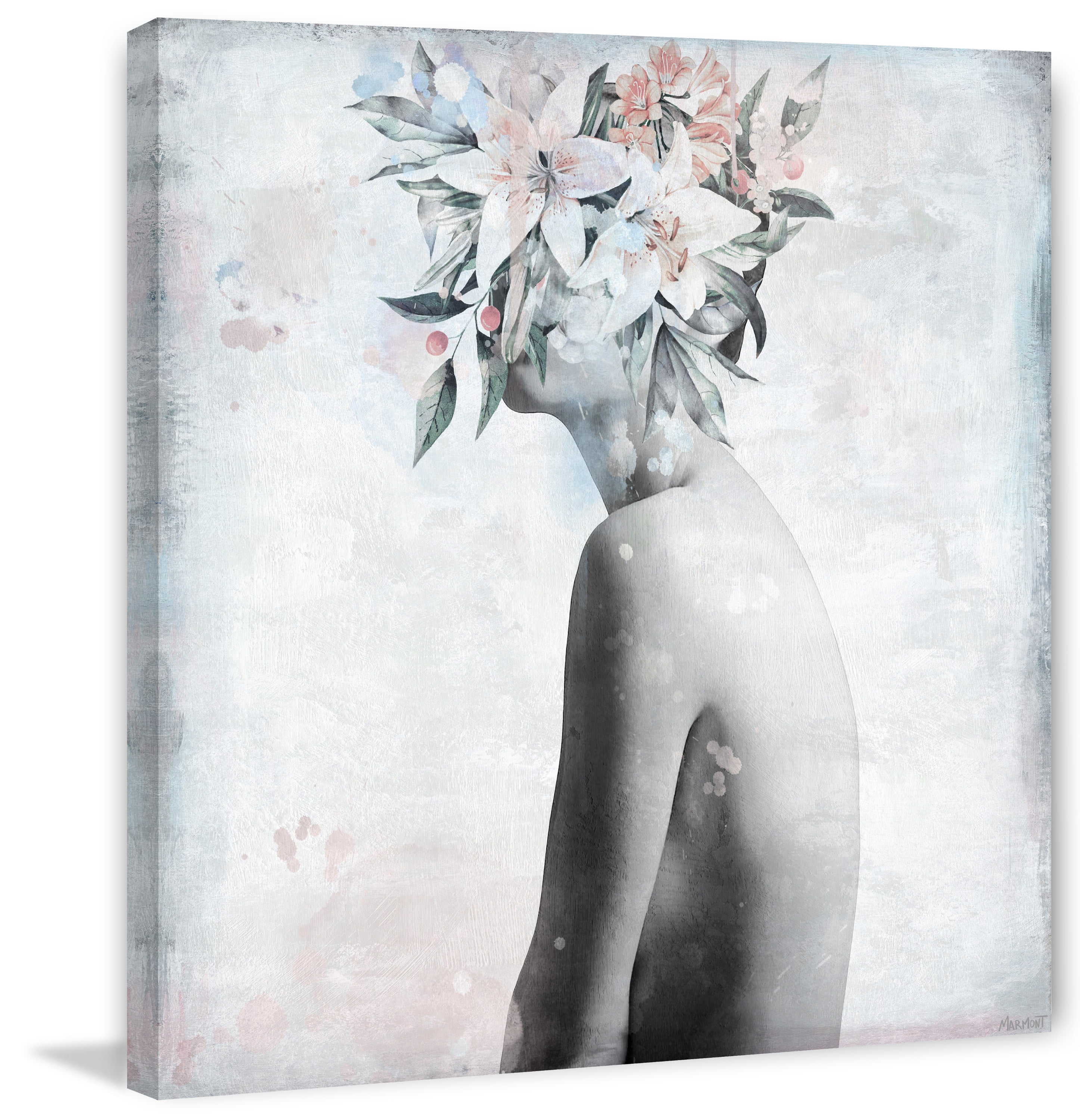 Marmont Hill Enchanting Flower Headband Canvas Wall Art, 48" x 48"