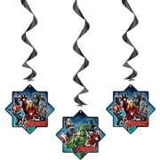 MARVEL AVENGERS FOIL SWIRL HANGING DECORATIONS 3 in a Pack